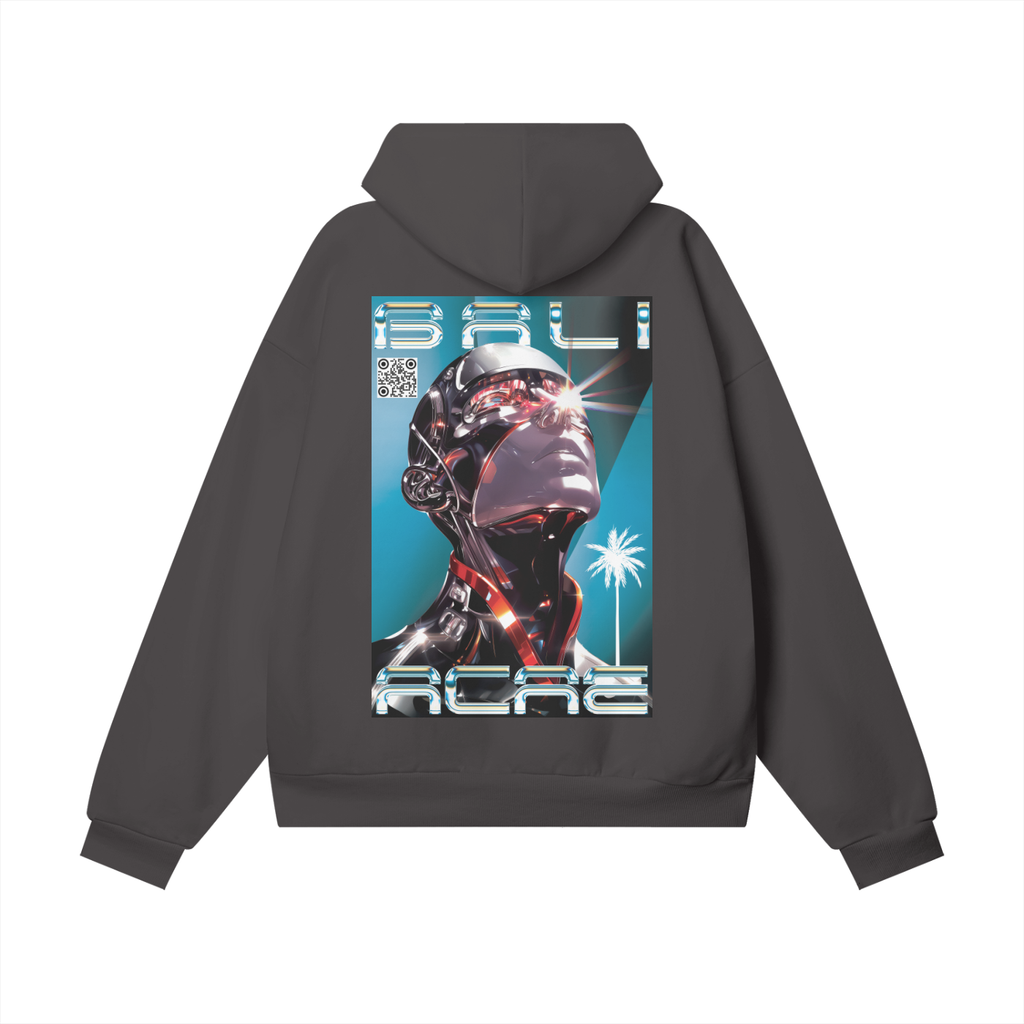 ACAE NASA 3 Oversize Heavyweight Fleece Hoodie – Futuristic Streetwear with Hidden Pocket Utility