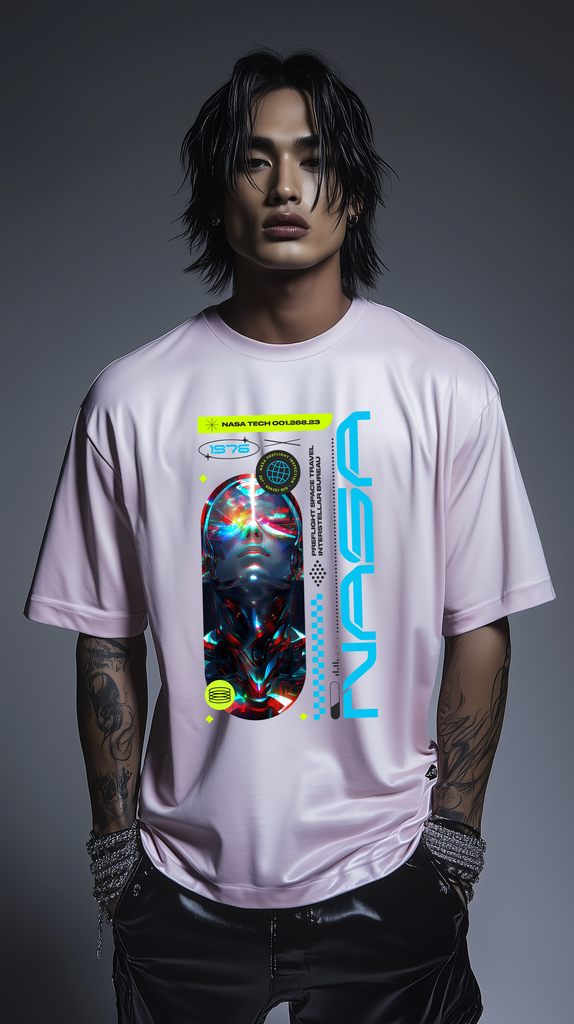 NASA TECH Oversized Boxy Tee – Futuristic Space-Inspired Streetwear