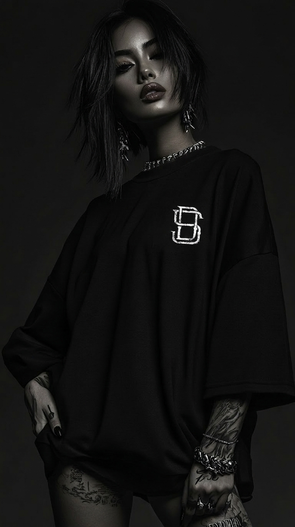 Women's Dark Surf Unisex Oversized Cotton T-Shirt UT0008