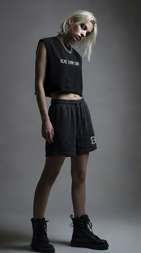 Women's Dark Surf Vintage Wash Cotton Shorts RK0014