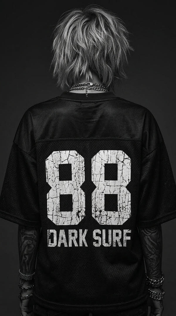 Women's Dark Surf Oversized Mesh V-Neck Soccer Jersey RT0083