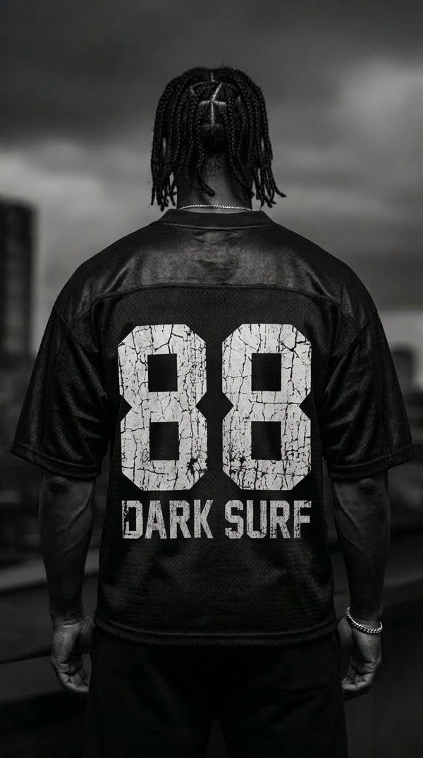 Dark Surf Oversized Mesh V-Neck Soccer Jersey RT0083