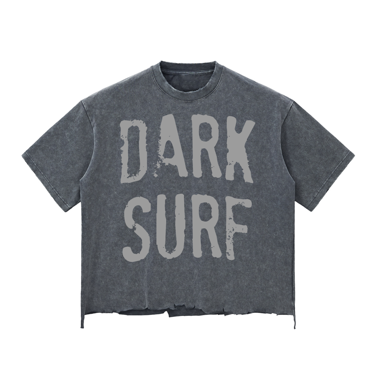 Dark Surf Snow Wash Raw-Hem Boxy T-shirt RT0058