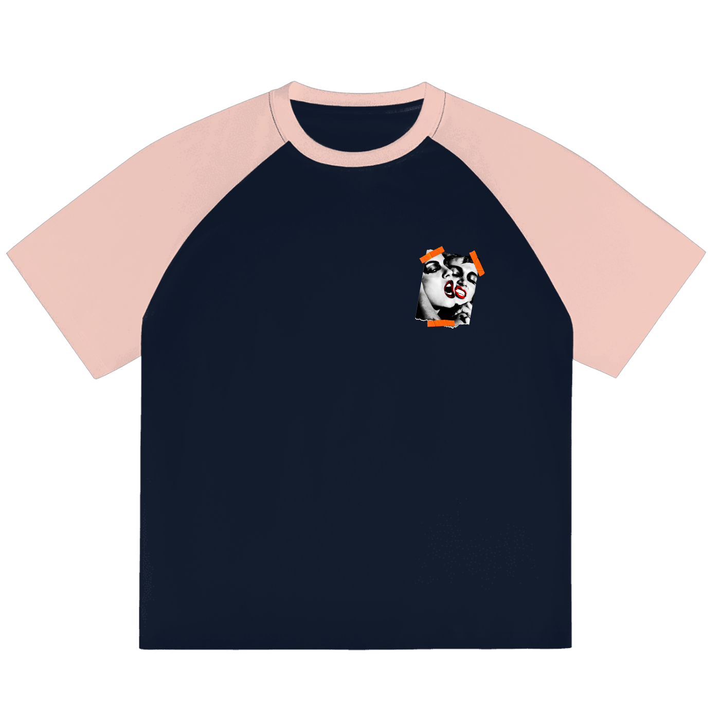 Color-Blocked Raglan Sleeve T-Shirt