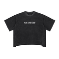 Women's Dark Surf Raw Edge Snow Washed Boxy T-Shirt RT0014
