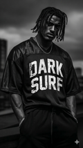 Dark Surf Oversized Mesh V-Neck Soccer Jersey RT0083