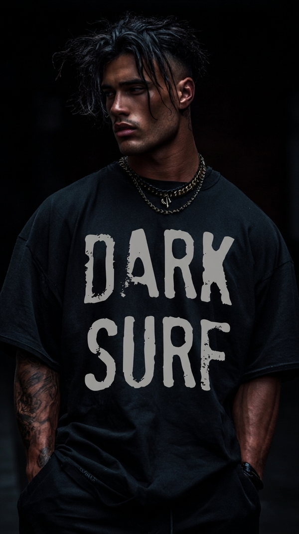 Dark Surf Oversized Drop Shoulder T-Shirt UT0003