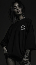 Women's Dark Surf Unisex Oversized Cotton T-Shirt UT0008