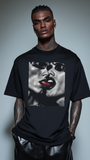 REBEL HOMME 2 BLACK Oversized Boxy Tee