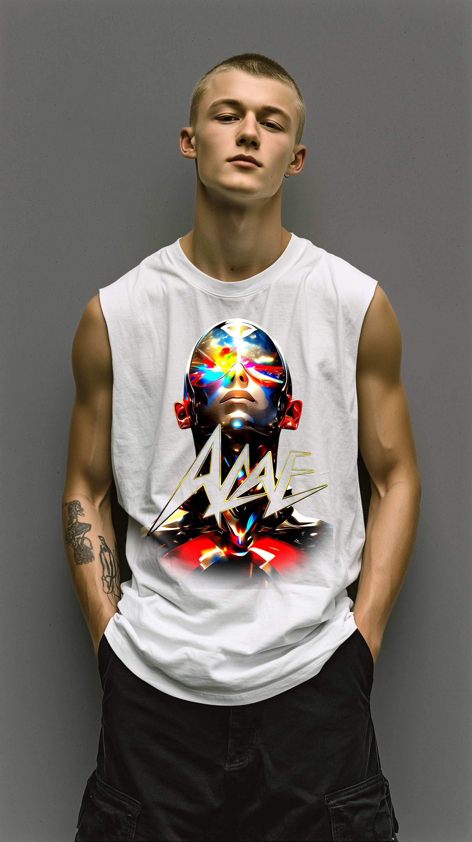 ACAE Sleeveless Tank Top ACAE009 -  WHITE