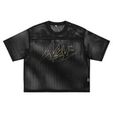 ACAE Mens See-through Boxy Net T-shirt ACAE003 - Black