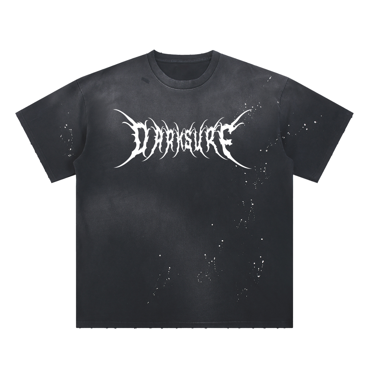 Dark Surf Hand-Frayed Sunfade Paint Splatter T-Shirt RT0011
