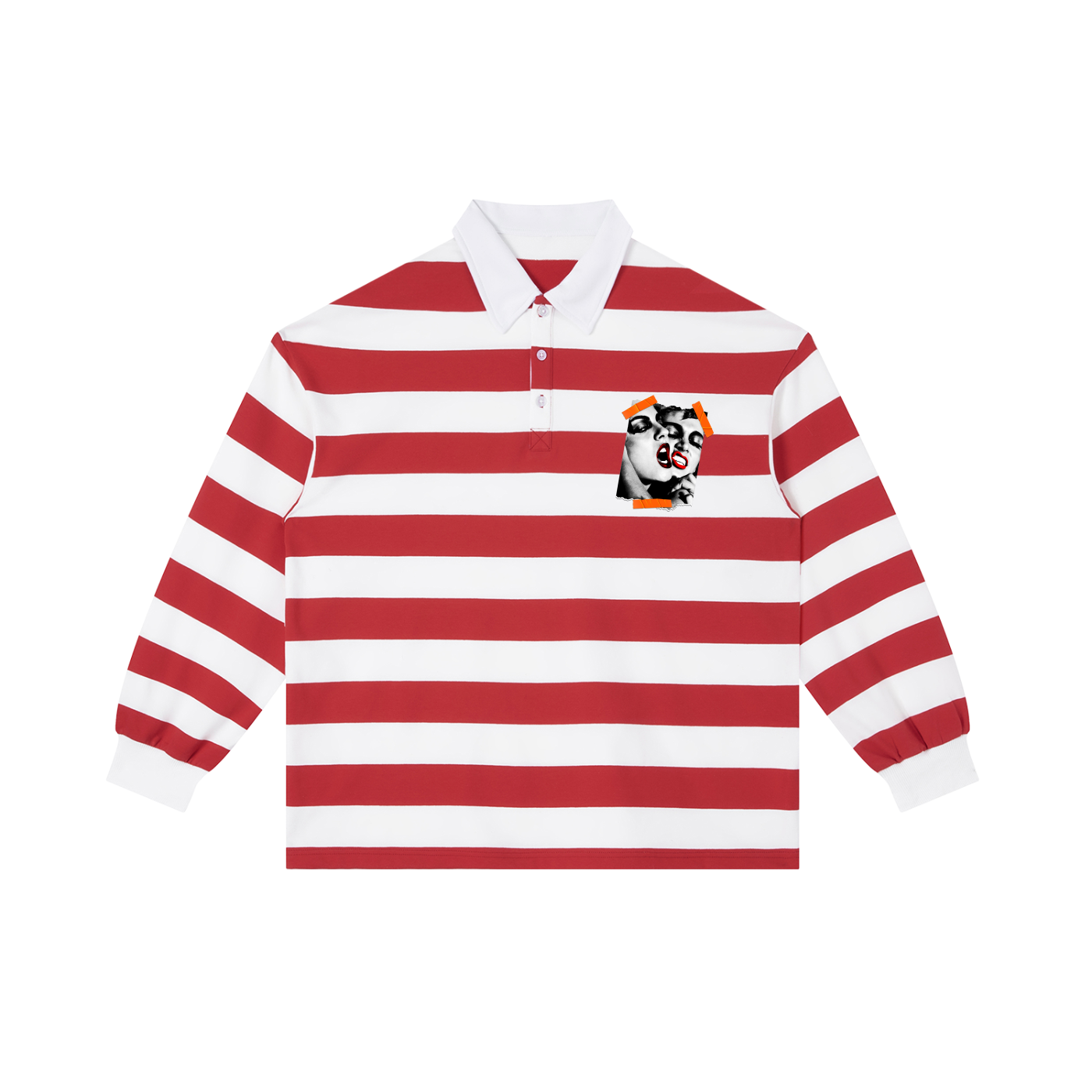 Color Block Stripe Polo Shirt
