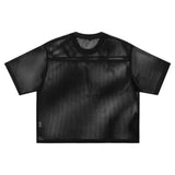 ACAE Mens See-through Boxy Net T-shirt ACAE003 - Black