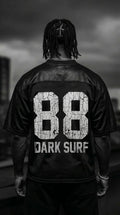 Dark Surf Oversized Mesh V-Neck Soccer Jersey RT0083